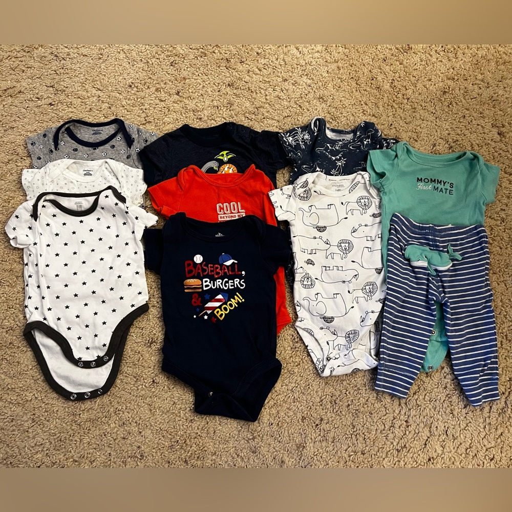 Baby boy onesie bundle 3-6 months